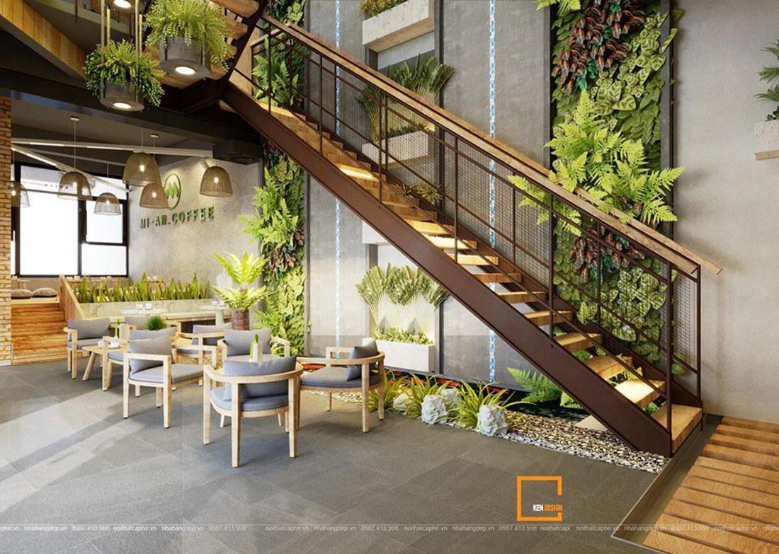 nội thất quán cafe sân vườn